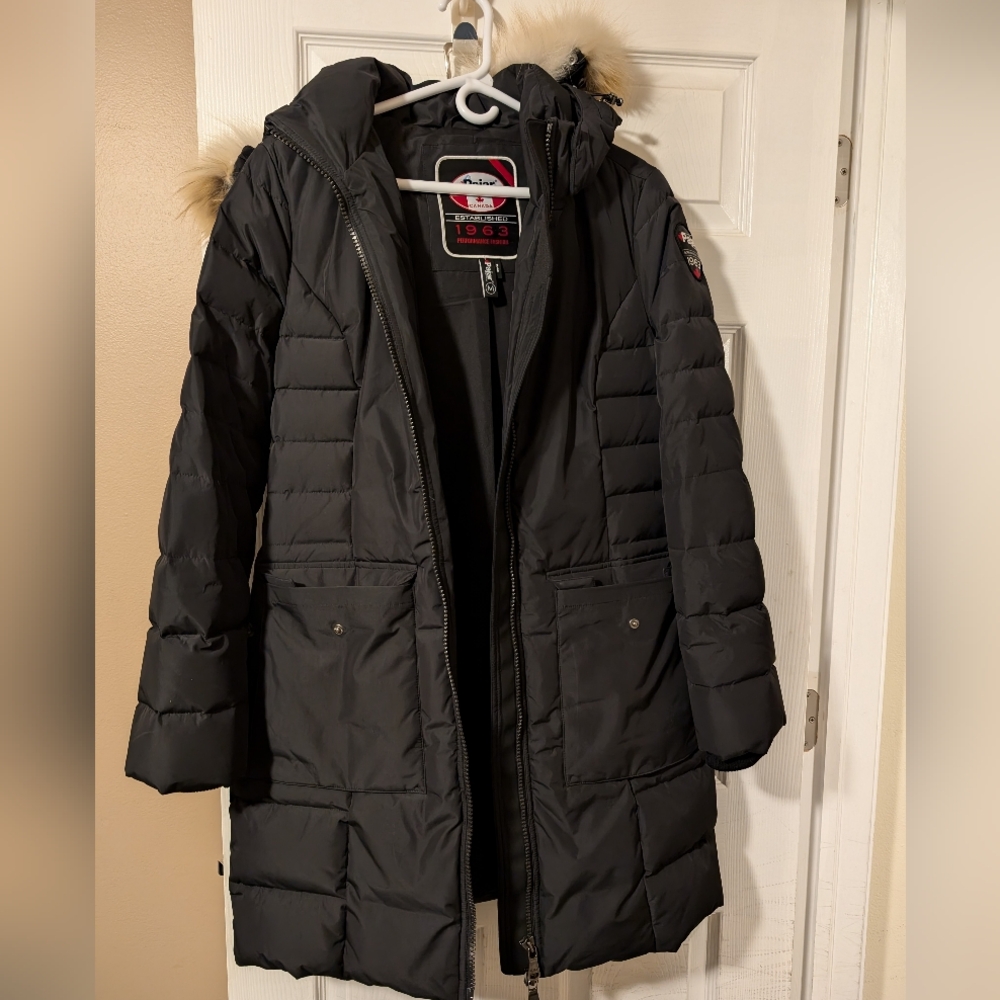 Pajar black warmest coat.  Size M. EUC.
